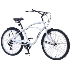 Men's Beach Cruiser Bike, 7 Speed Bicycles, 26"Inch