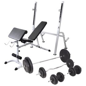 Workout Bench with Weight Rack