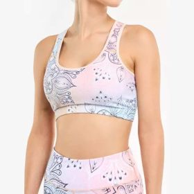 Women's Padded Sports Bra (Colour: Pink, size: L)