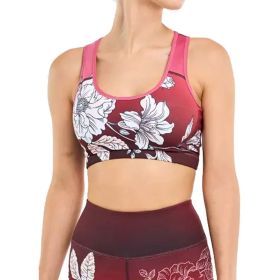 Women's Padded Sports Bra (Colour: Cherry blossom powder, size: M)