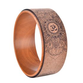 High Quality Natural Cork Yoga Wheel (Color: Brown)