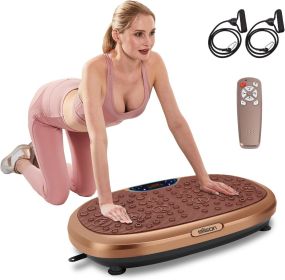 EILISON FitMax 3D XL Vibration Plate Exercise Machine (Color: Brown)