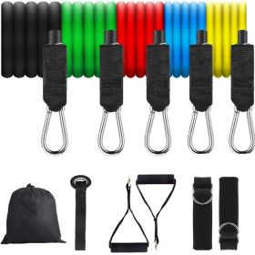 Latex resistance Pull bands rope for Pilates, yoga, CrossFit, fitness , 11PCs (Color: Type B)