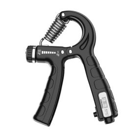 Hand Grip Strengthener, Counting hand Grips Workout (Color: Black)